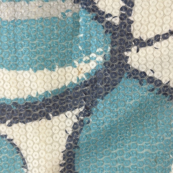 Muse Blue and White Abstract Mini Dress - Picture 4 of 6